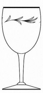 Seneca Musette Water Goblet   Stem #1235/Cut #1406,Platinum Trim