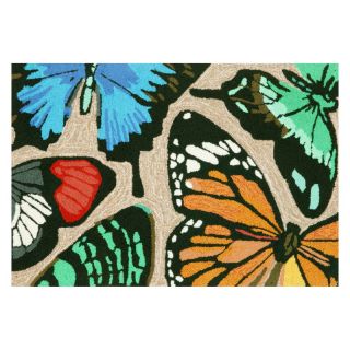 Trans Ocean Frontporch Butterfly Dance Indoor / Outdoor Doormat Multicolor  