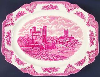 Johnson Brothers Old Britain Castles Pink (England 1883) 20 Oval Serving Platte