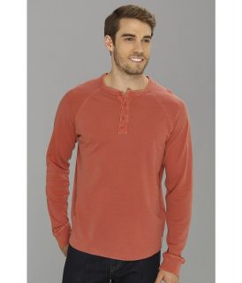 Lucky Brand Double Knit Henley Mens T Shirt (Red)