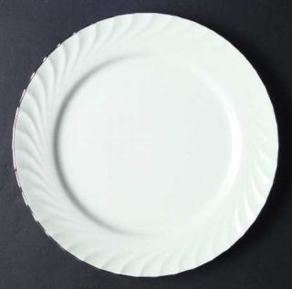 Norleans Estate Dinner Plate, Fine China Dinnerware   Swirled Rim,No Decals,Plat