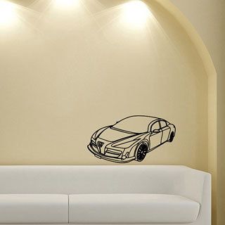 Machine Peugeot Style Housewares Wall Vinyl Decal Art (Glossy blackDimensions: 25 inches wide x 35 inches long )