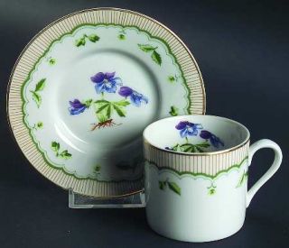 Georges Briard Victorian Gardens Flat Demitasse Cup & Saucer, Fine China Dinnerw