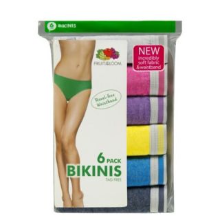 Fruit of the Loom Womens 6 Pack Bikinis   Assorted Colors/Patterns 9