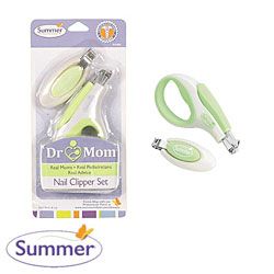 Summer Infant Dr. Mom Nail Clipper Set (Green/whiteIncludes: One (1) newborn nail clipper, one (1) standard size nail clipperFor babys nail groomingComfort gripWaterproofSafety: Do not allow children to play with clipper, contains sharp edgesSuggested age