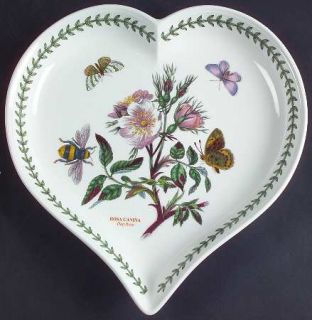 Portmeirion Botanic Garden Heart Shaped Dish, Fine China Dinnerware   Various Pl