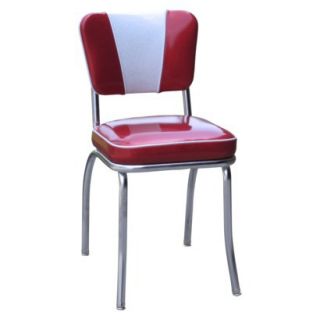 Dining Chair: V Back Diner Chair   Red   Set of 2