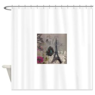 CafePress eiffel tower floral paris  Shower Curtain Free Shipping! Use code FREECART at Checkout!