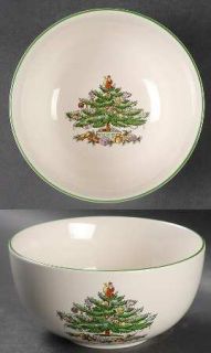 Spode Christmas Tree Green Trim Individual Salad/Dessert/Fruit Bowl, Fine China