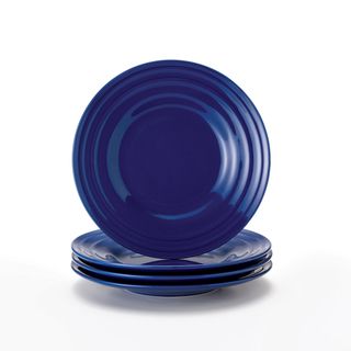 Rachael Ray Double Ridge Blue 8 inch Salad Plates (set Of 4)