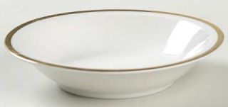 Paul Muller Baronial, The Rim Cereal Bowl, Fine China Dinnerware   White With Go