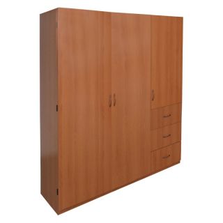 Home Source 3 Door Wardrobe with 2 Shelves   9129C