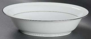 Noritake Envoy 10 Oval Vegetable Bowl, Fine China Dinnerware   White, Smooth Ed