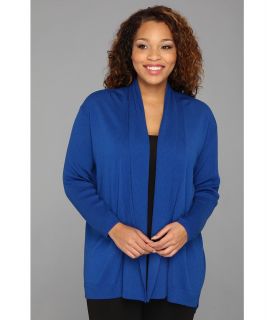 Vince Camuto Plus Size L/S Shawl Collar Cardigan Womens Sweater (Blue)