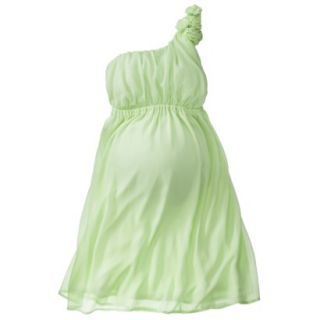 Merona Maternity One Shoulder Rosette Dress   Green XS