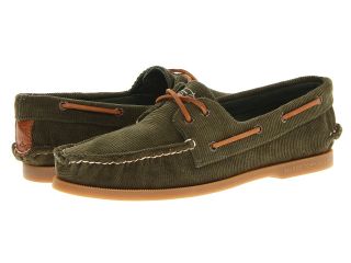 Sperry Top Sider A/O 2 Eye Corduroy Mens Slip on Shoes (Olive)