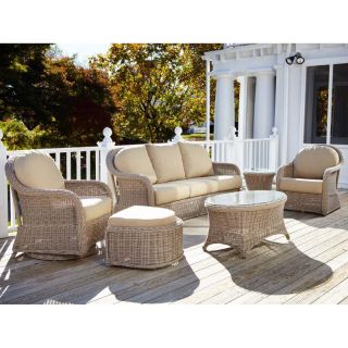 Anacara Mariner Driftwood All Weather Wicker Conversation Set Multicolor   AN203