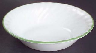 Corning Delicate Array Soup/Cereal Bowl, Fine China Dinnerware   Swirl Edge,Blue