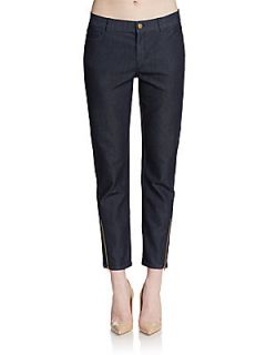 Slim Ankle Zip Pants   Midnight