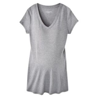 Liz Lange for Target Maternity Short Sleeve V Neck Basic Tee   Gray XS