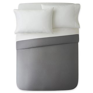 JCP Home Collection JCPenney Home 300tc Warsaw Gray Duvet Cover, Gray