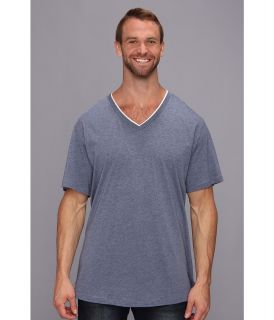 Tommy Bahama Big Tall Heather Cotton Modal Jersey Tee Mens T Shirt (Blue)
