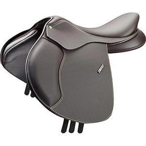 Wintec 500 Close Contact Saddle With Flocked Panels Brown 17 1/2