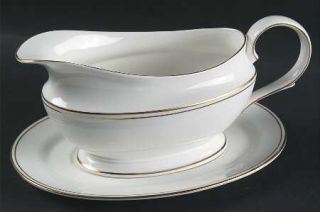 Lenox China Federal Gold (Discontinued 2005) Gravy Boat & Underplate, Fine China