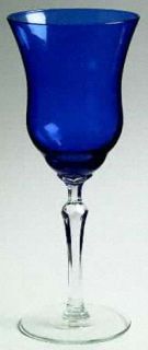 Louie Lgl1b Water Goblet   Cobalt Bowl, Clear Stem & Foot