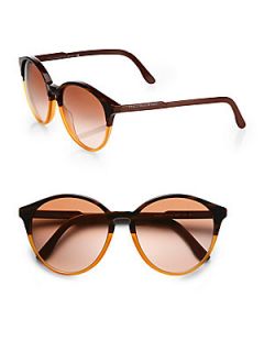 Stella McCartney Oversized Round Acetate Sunglasses   Brown