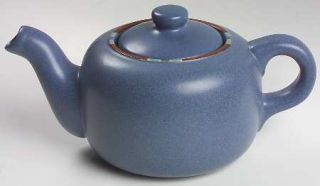 Dansk Mesa Sky Blue Tea/Coffee Pot & Lid, Fine China Dinnerware   Mesa, Blue Bod