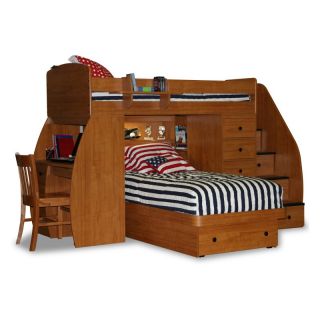 Berg Furniture USA Inc Sierra Spacesaver Loft with Desk / Chest / Stairway /