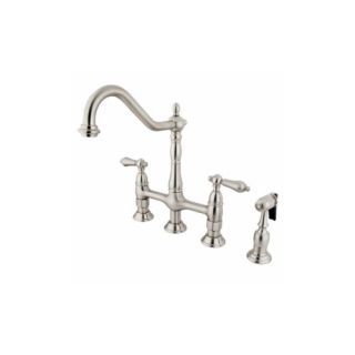 Elements of Design ES1278ALBS New Orleans Two Handle Kitchen Faucet With Spray