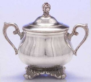 International Silver Victorian Rose (Slvp, Hollowware) Sugar Bowl & Lid   Silver