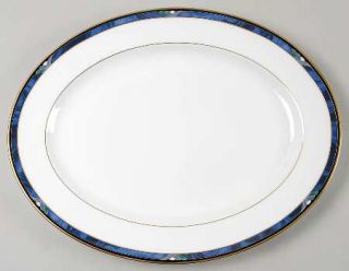 Lenox China Royal Kelly 16 Oval Serving Platter, Fine China Dinnerware   Blue &