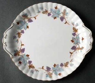 Royal Albert Lorraine Handled Cake Plate, Fine China Dinnerware   Montrose Shape