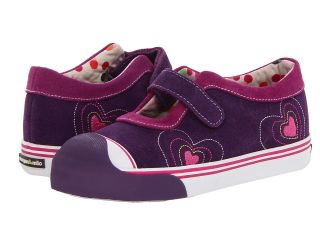 Morgan&Milo Kids Ginger MJ Suede Girls Shoes (Purple)