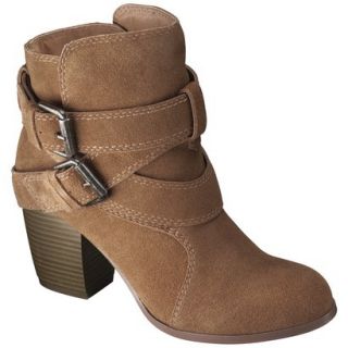Womens Mossimo Supply Co. Jessica Suede Strappy Boot   Cognac 5.5