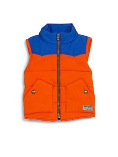 Ralph Lauren Toddlers & Little Boys Colorblock Vest   Orange Blue