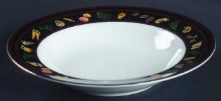 Georges Briard Secrets Of The Sea Rim Soup Bowl, Fine China Dinnerware   Black B