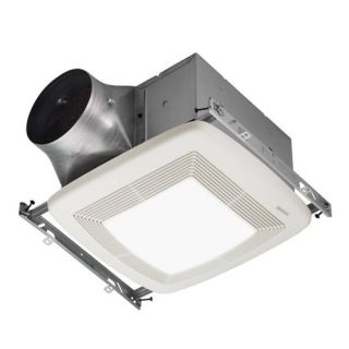 Broan ZB80L Bathroom Fan, 80 CFM Dual Speed ULTRA X2 Series w/Light amp; Energy Star Rated for 6 Duct