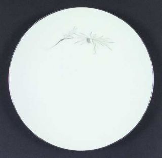 Noritake Mimi Dinner Plate, Fine China Dinnerware   Green Pine Needles, Gray Con