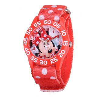 Disney Kids Minnie Mouse Easy Read Polka Dot Strap Watch, Girls
