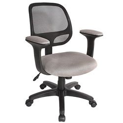 Comfort Products Gray And Black Breezer Mesh Adjustable Task Chair (Gray and blackDimensions: Adjustable 33.7 37.4 inches high x 24.4 inches wide x 22.8 inches deepMaterials: Mesh, foam, nylonModel: 60 511504Weight capacity: 225 poundsSeat Size: 3.1 inche