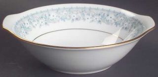 Noritake Iona Lugged Cereal Bowl, Fine China Dinnerware   Blue Scrolls/Flowers,W