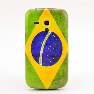 Retro Brazil National Flag Pattern Hard Back Cover Case for Samsung Galaxy S3 Mini I8190