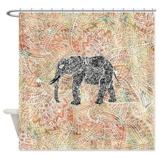 CafePress Tribal Paisley Elephant Colorful He Shower Curtain Free Shipping! Use code FREECART at Checkout!