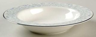 Mikasa Sienna Rim Cereal Bowl, Fine China Dinnerware   Blue Scrolls On Rim, Smoo