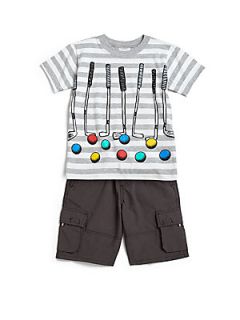 Mulberribush Toddlers & Little Boys Two Piece Golf Clubs Tee & Shorts Set   Gr