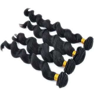 Brazilian Loose Wave Weft 100% Virgin Remy Human Hair Extensions 10 Inch 3pcs